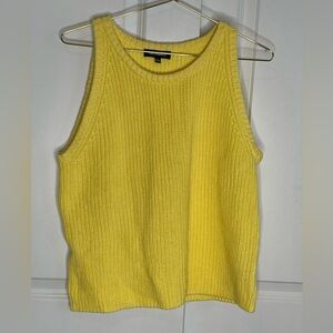 525 America Yellow Knit Cotton Sleeveless Top Size Large B12